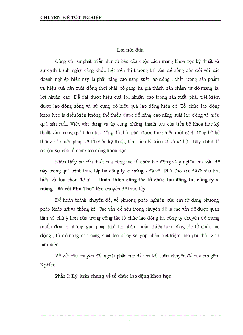 image for page Hoàn thiện công tác tổ chức lao động tại công ty xi măng đá vôi Phú Thọ 1