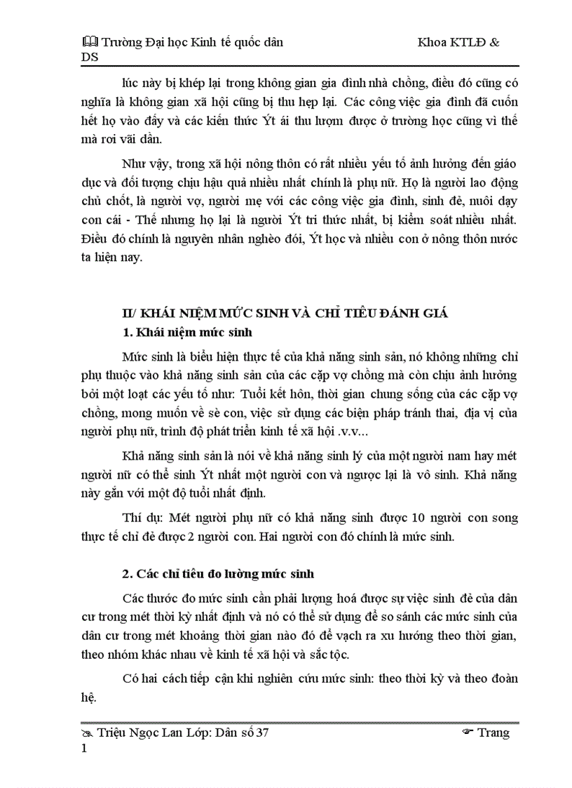 image for page Ảnh hưởng của trình độ học vấn đến mức sinh ở nông thôn Việt Nam