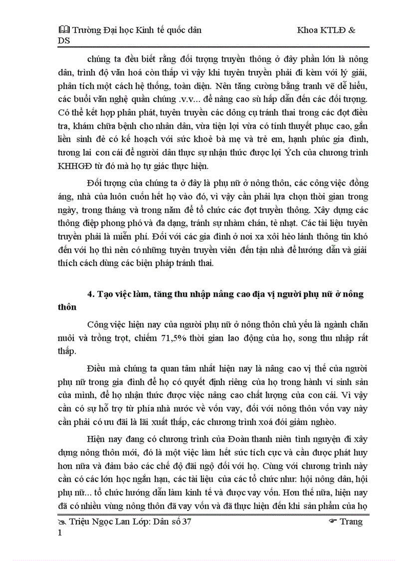 image for page Ảnh hưởng của trình độ học vấn đến mức sinh ở nông thôn Việt Nam