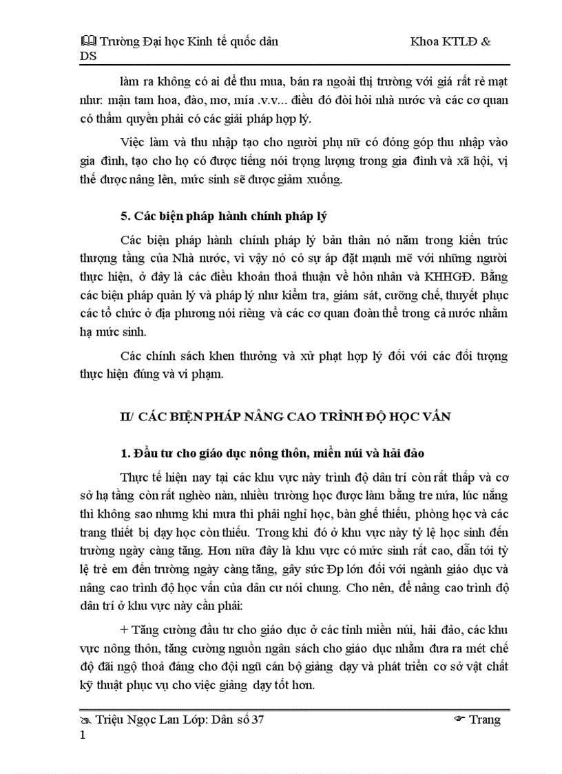 image for page Ảnh hưởng của trình độ học vấn đến mức sinh ở nông thôn Việt Nam