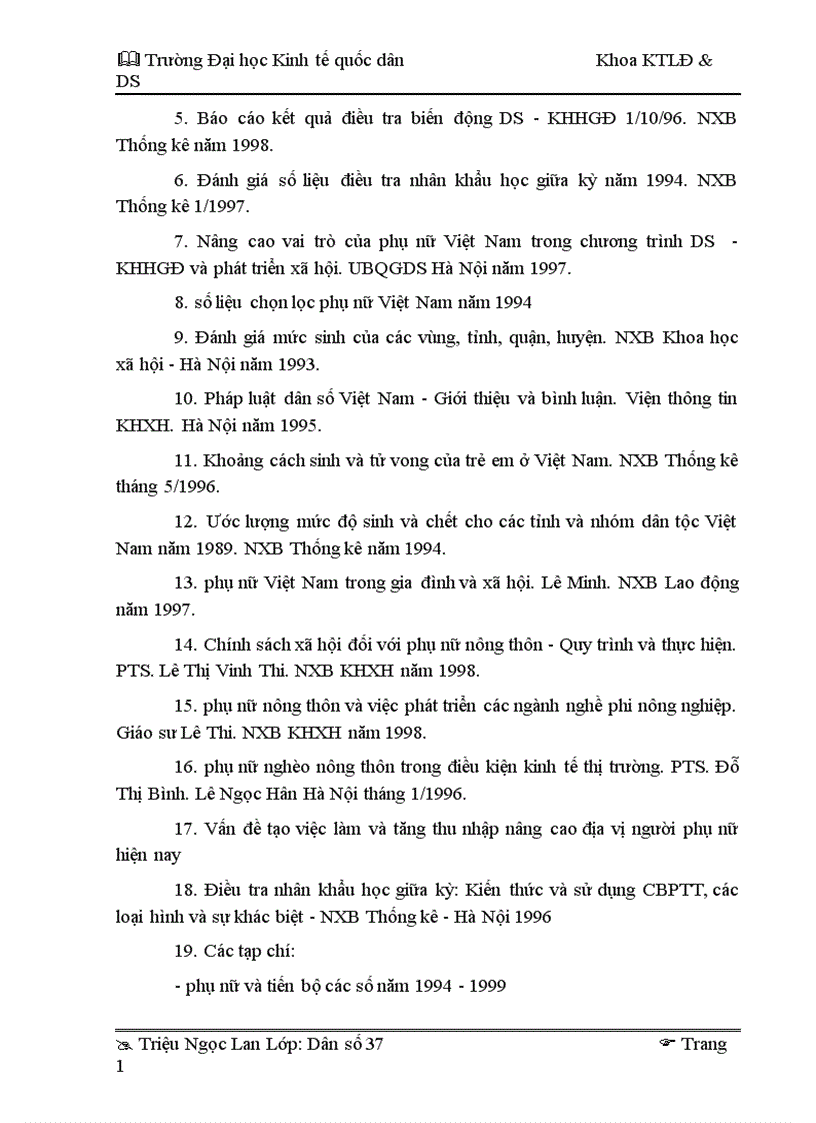 image for page Ảnh hưởng của trình độ học vấn đến mức sinh ở nông thôn Việt Nam