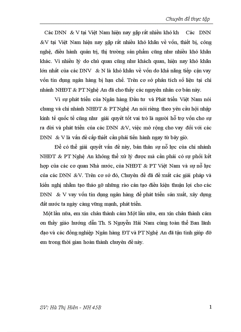 image for page Giải pháp mở rộng cho vay đối với các doanh nghiệp nhỏ và vừa tại chi nhánh Ngân hàng Đầu tư và Phát triển Nghệ An 1