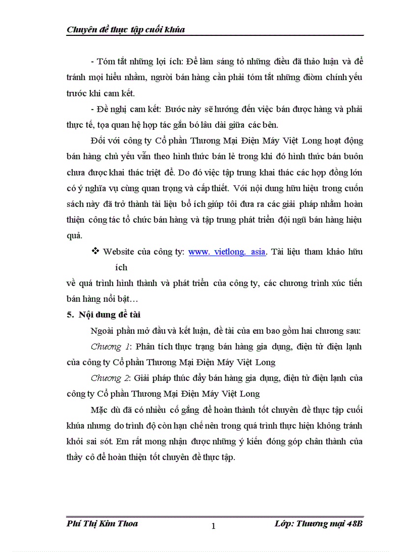 image for page Giải pháp thúc đẩy bán hàng gia dụng điện tử điện lạnh của công ty Cổ phần Thương Mại Điện Máy Việt Long