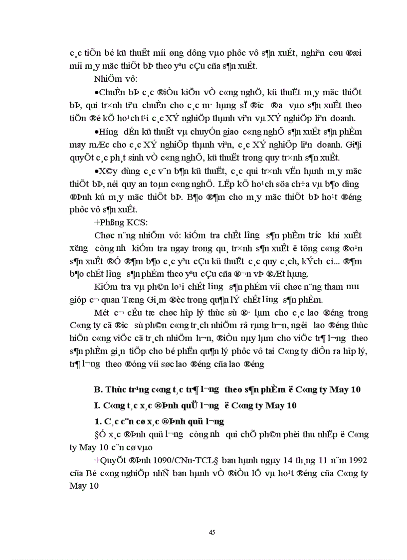 image for page Một số biện pháp cơ bản nhằm hoàn thiện công tác trả lương theo sản phẩm ở Công ty May 10 1