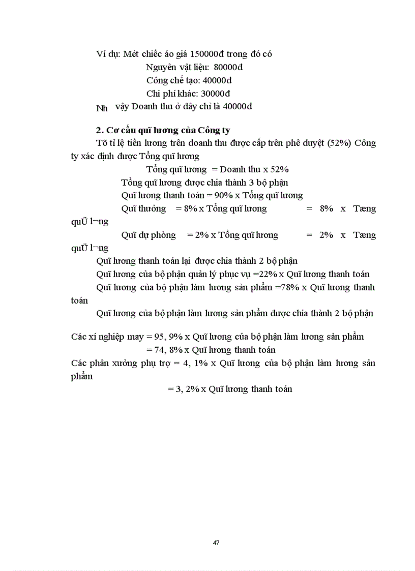 image for page Một số biện pháp cơ bản nhằm hoàn thiện công tác trả lương theo sản phẩm ở Công ty May 10 1