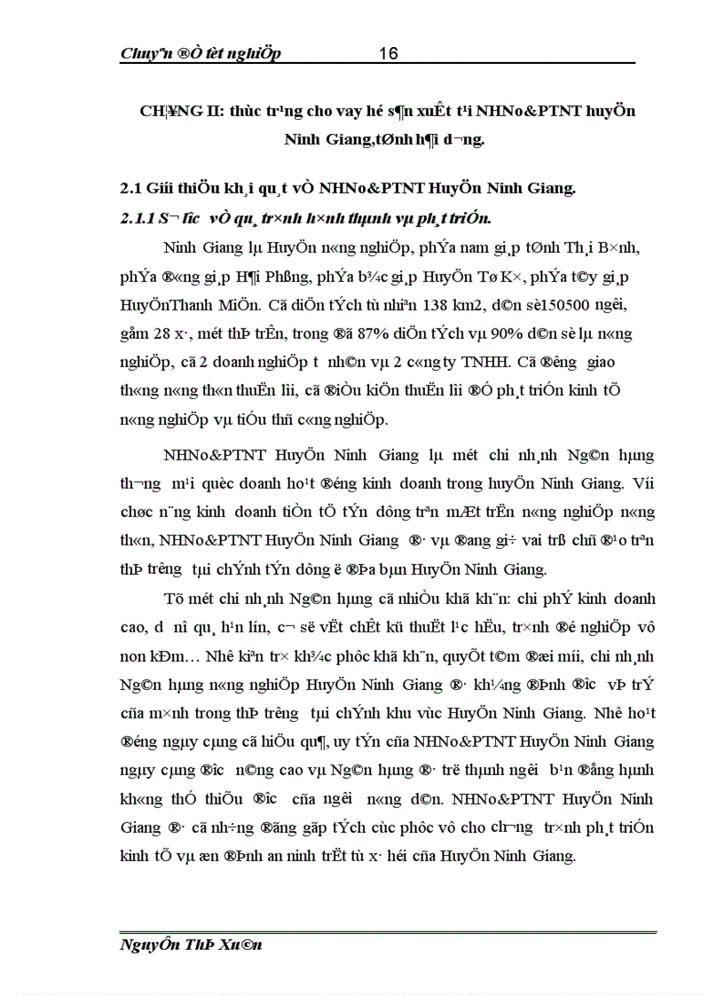 image for page Thực trạng và giải pháp mở rộng nâng cao hiệu quả cho vay hộ sản xuất tại NHNo PTNT Huyện Ninh Giang 1