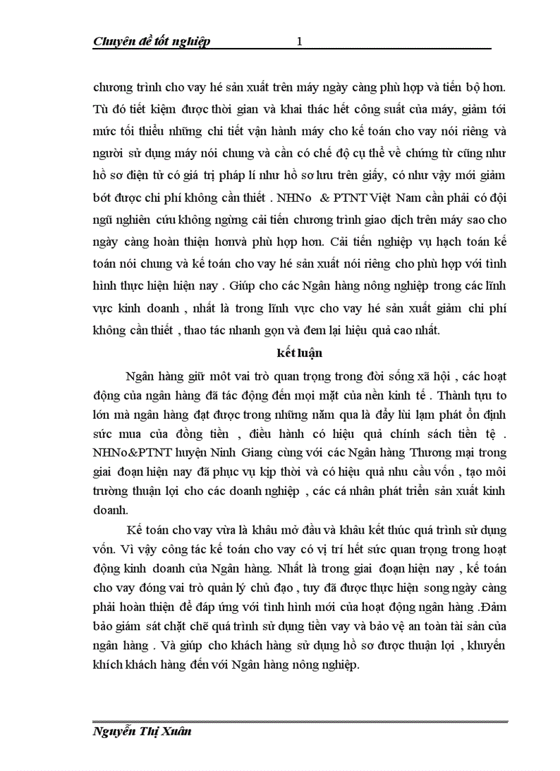 image for page Thực trạng và giải pháp mở rộng nâng cao hiệu quả cho vay hộ sản xuất tại NHNo PTNT Huyện Ninh Giang 1
