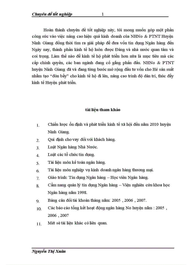 image for page Thực trạng và giải pháp mở rộng nâng cao hiệu quả cho vay hộ sản xuất tại NHNo PTNT Huyện Ninh Giang 1