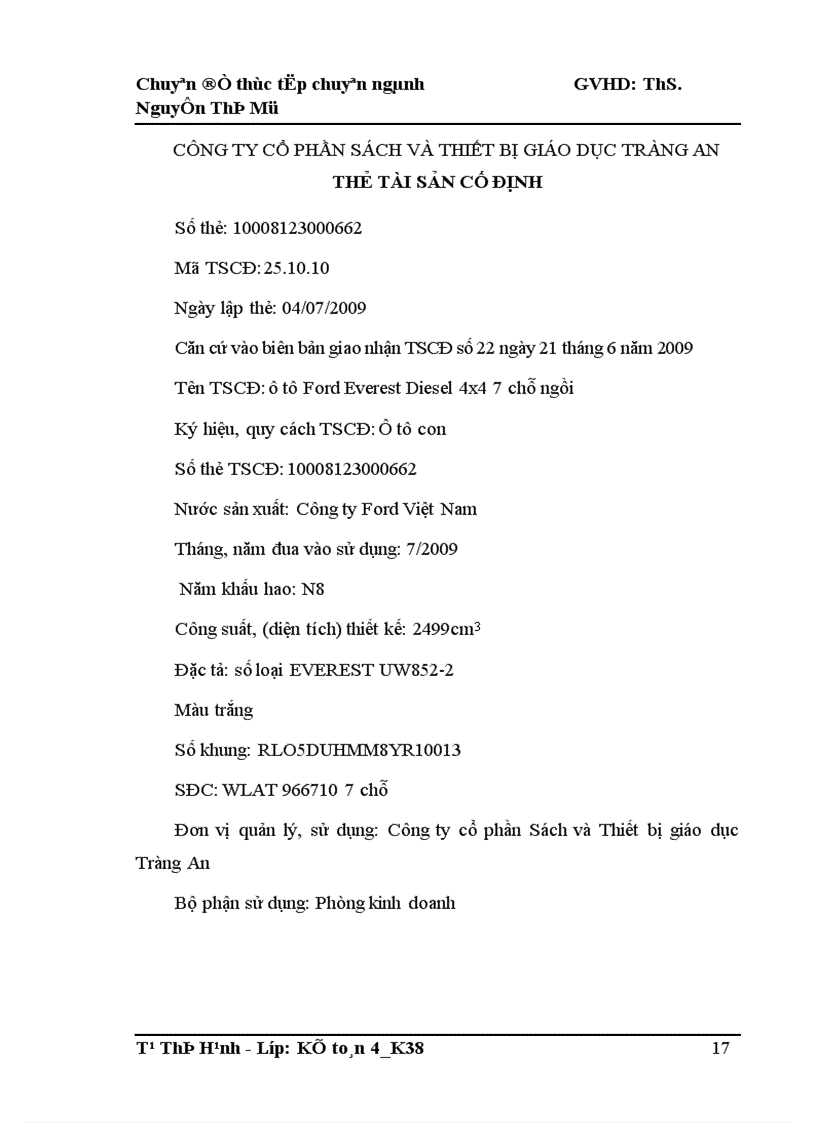 image for page Hoàn thiện kế toán tài sản cố định hữu hình tại Công ty cổ phần Sách và Thiết bị giáo dục Tràng An 1