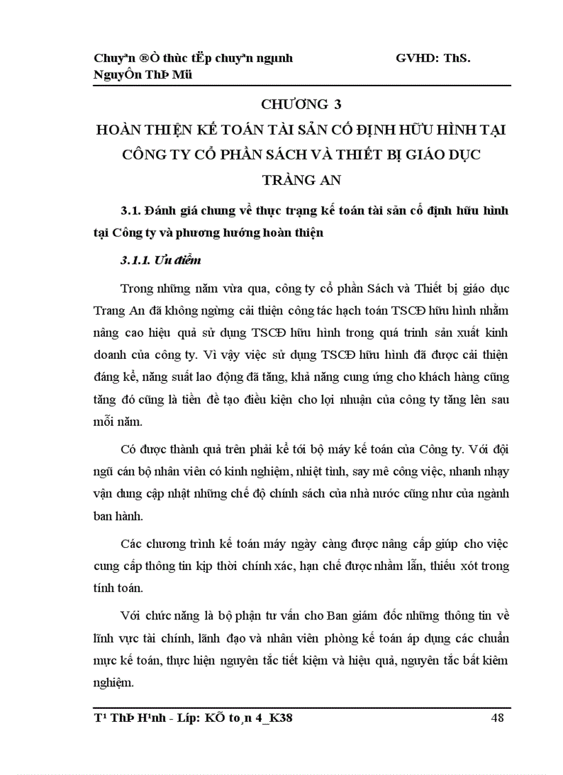 image for page Hoàn thiện kế toán tài sản cố định hữu hình tại Công ty cổ phần Sách và Thiết bị giáo dục Tràng An 1