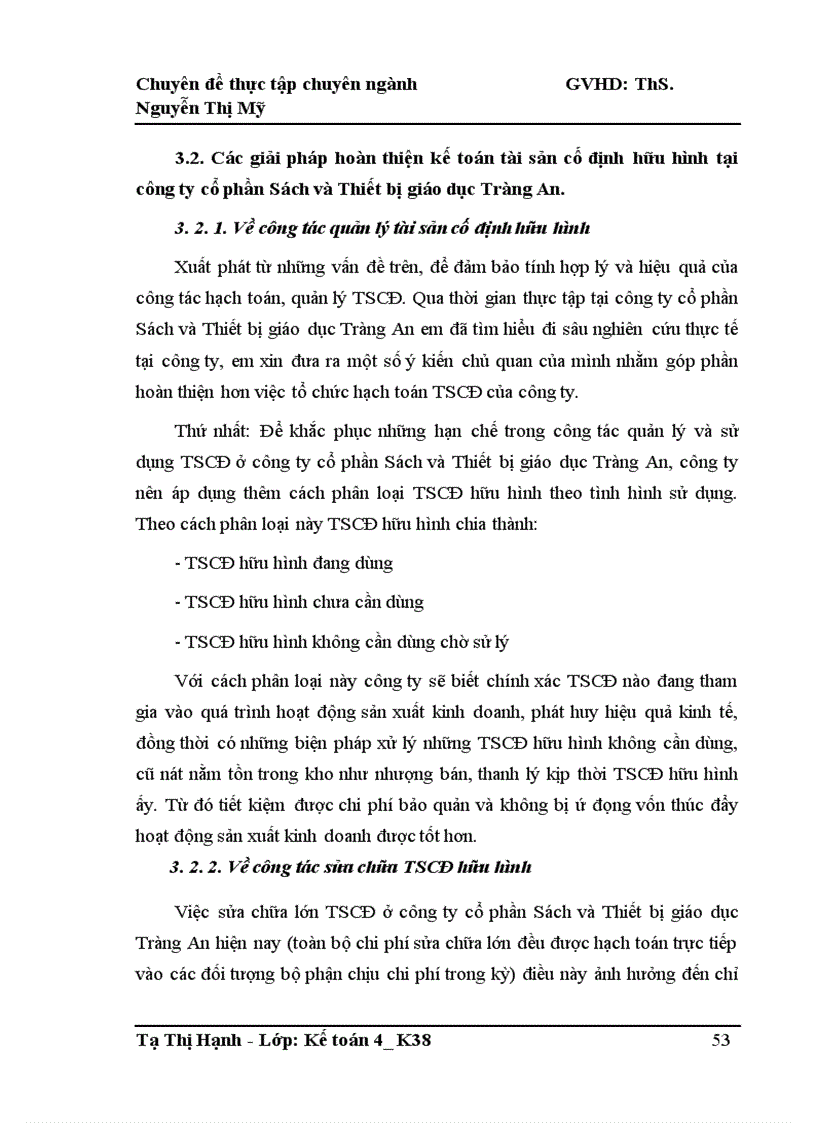 image for page Hoàn thiện kế toán tài sản cố định hữu hình tại Công ty cổ phần Sách và Thiết bị giáo dục Tràng An 1