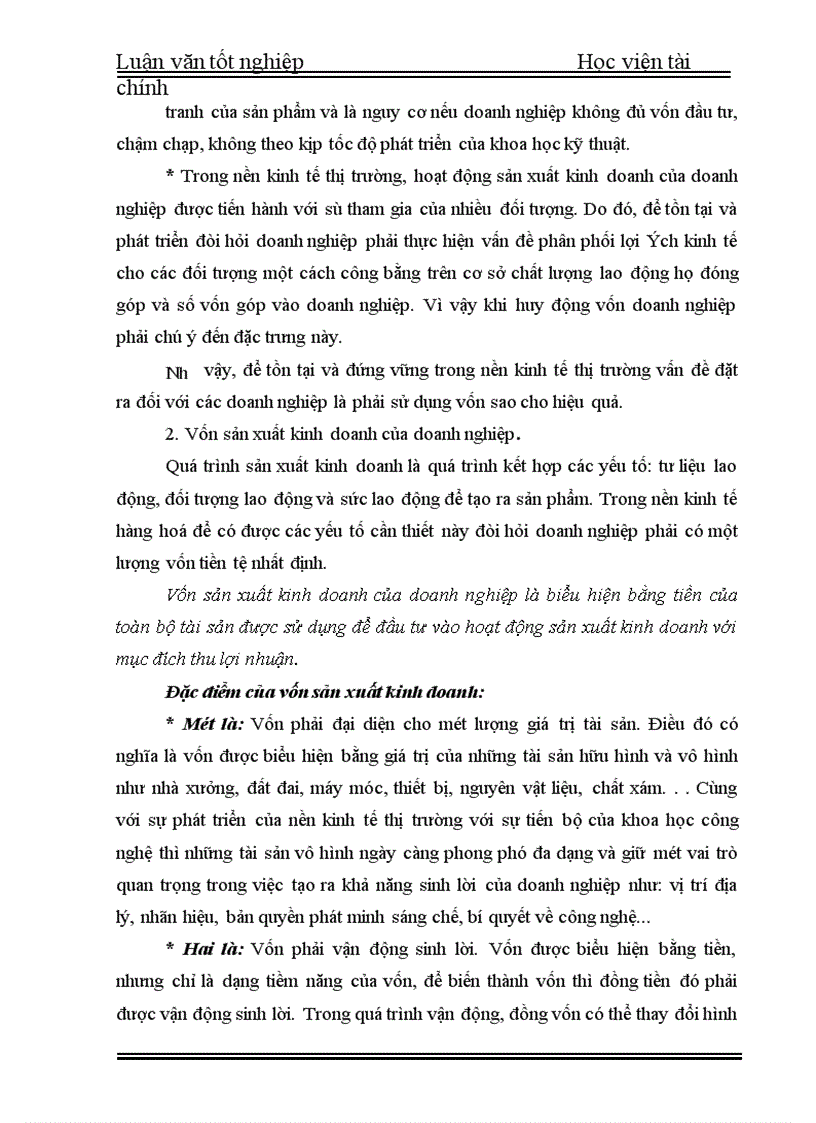 image for page Thực trạng về tình hình tổ chức sử dụng vốn sản xuất kinh doanh tại công ty xây dựng và phát triển cơ sở hạ tầng