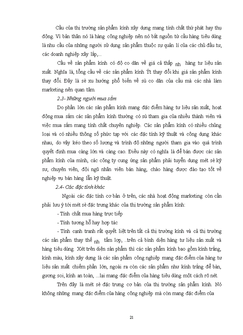 image for page Chiến lược Marketing mix với việc mở rộng thị trường của Công ty Kính Đáp Cầu Bắc Ninh 1