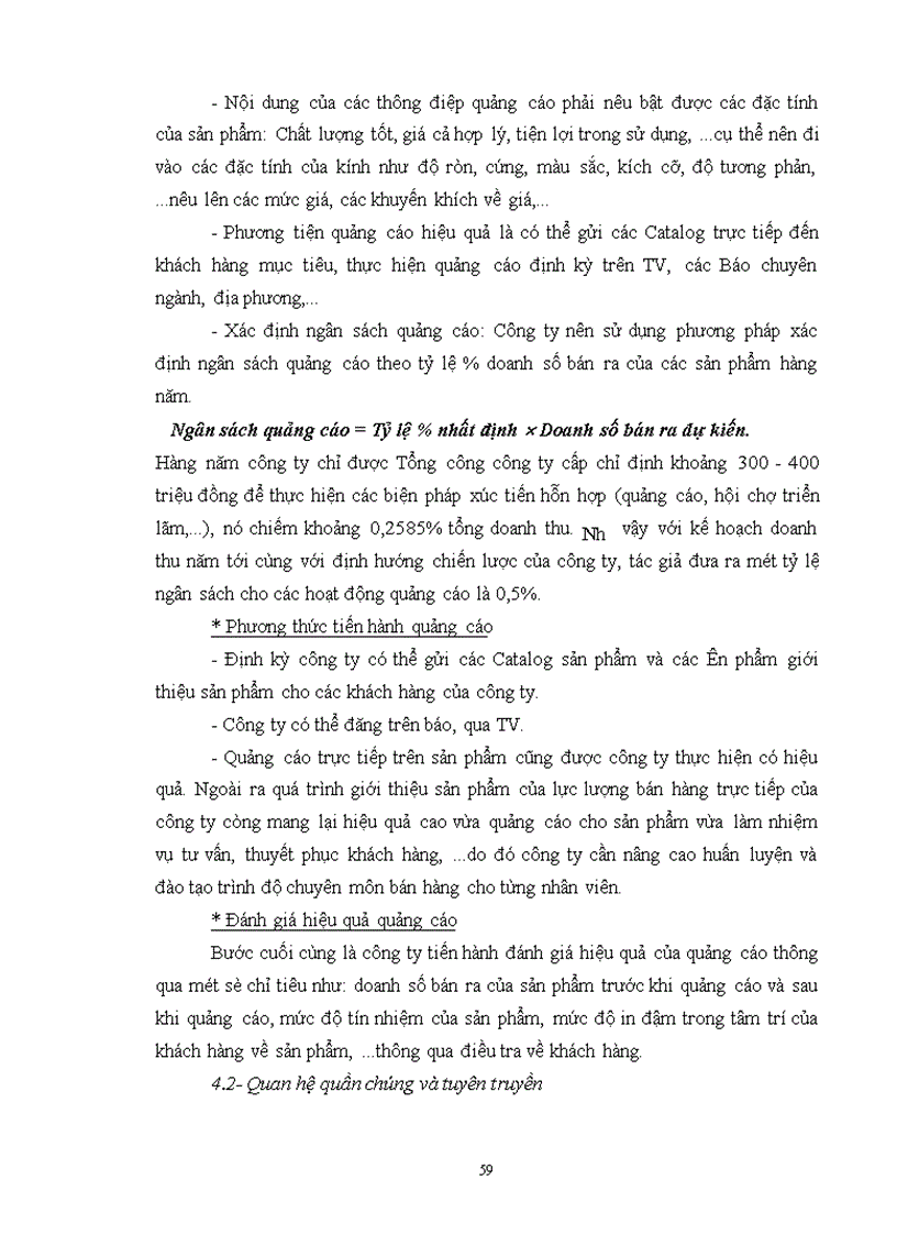 image for page Chiến lược Marketing mix với việc mở rộng thị trường của Công ty Kính Đáp Cầu Bắc Ninh 1