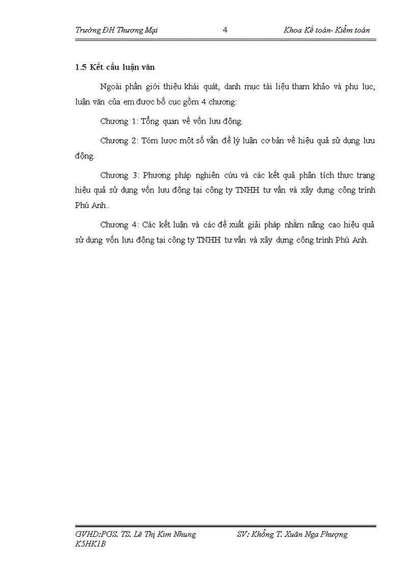 image for page Giải pháp nâng cao hiệu quả sử dụng vốn lưu động tại Công ty TNHH tư vấn và xây dựng công trình Phú Anh 1