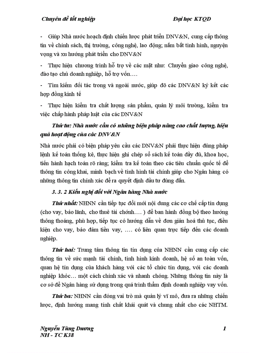 image for page Giải pháp nâng cao hiệu quả hoạt động tín dụng Ngân hàng đối với doanh nghiệp vừa và nhỏ tại Ngân hàng TMCP Ngoại Thương Việt Nam Sở Giao Dịch