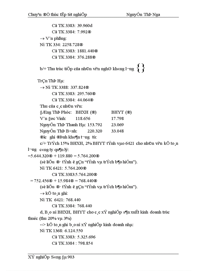 image for page Hạch toán tiền lương và bảo hiểm 1