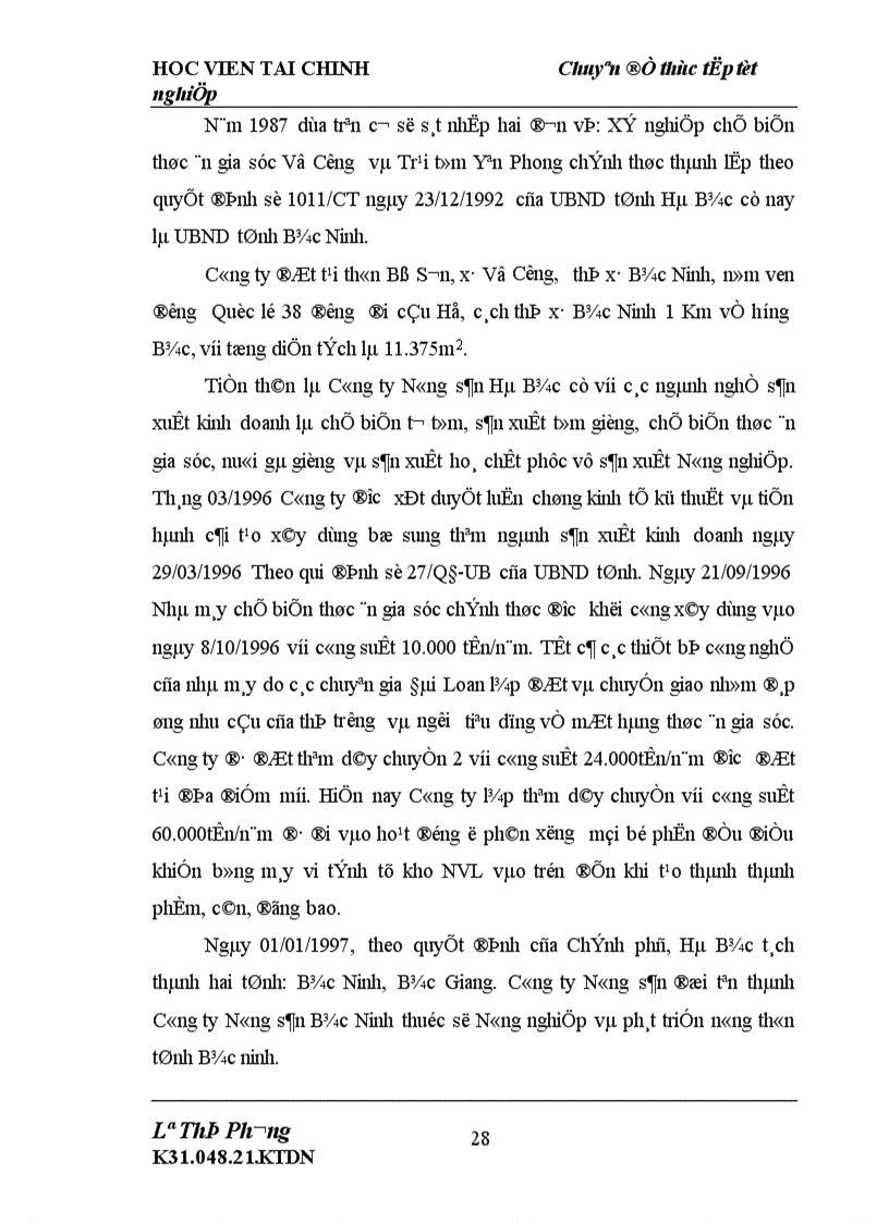 image for page Phương hướng hoàn thiện công tác kế toán bán hàng và xác định kết quả bán hàng tại Công ty cổ phần nông sản Bắc Ninh