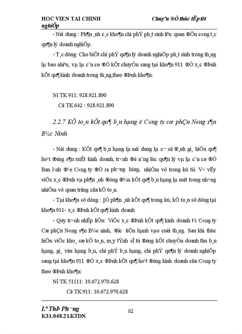 image for page Phương hướng hoàn thiện công tác kế toán bán hàng và xác định kết quả bán hàng tại Công ty cổ phần nông sản Bắc Ninh