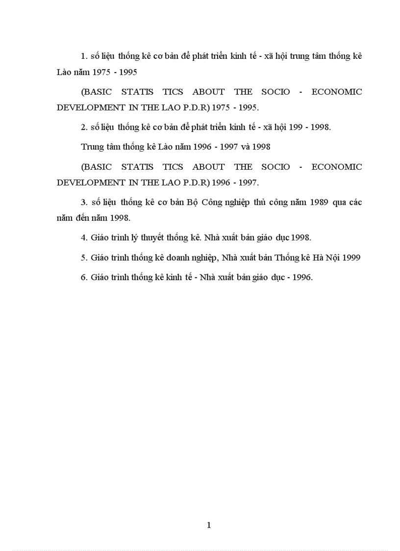 image for page Vận dụng một số phương pháp thống kê để phân tích tình hình phát triển công nghiệp thủ công ở CHDCND Lào giai đoạn 1985 1989 và dự báo giai đoạn 1999 2005 1