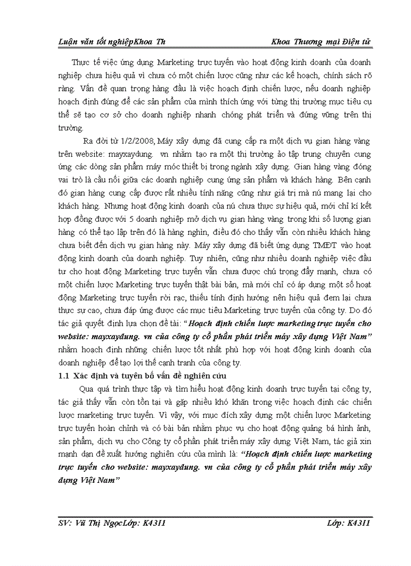 image for page Hoạch định chiến lược marketing trực tuyến cho website mayxaydung vn của công ty cổ phần phát triển máy xây dựng Việt Nam