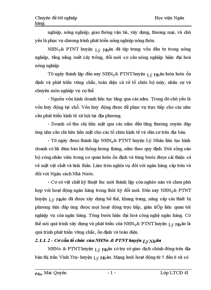 image for page Một số giải pháp nâng cao hiệu quả cho vay đối với hộ sản xuất ở Ngân hàng nông nghiệp huyện Lý Nhân tỉnh Hà Nam