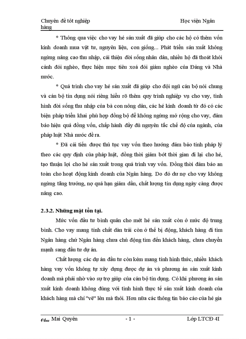 image for page Một số giải pháp nâng cao hiệu quả cho vay đối với hộ sản xuất ở Ngân hàng nông nghiệp huyện Lý Nhân tỉnh Hà Nam