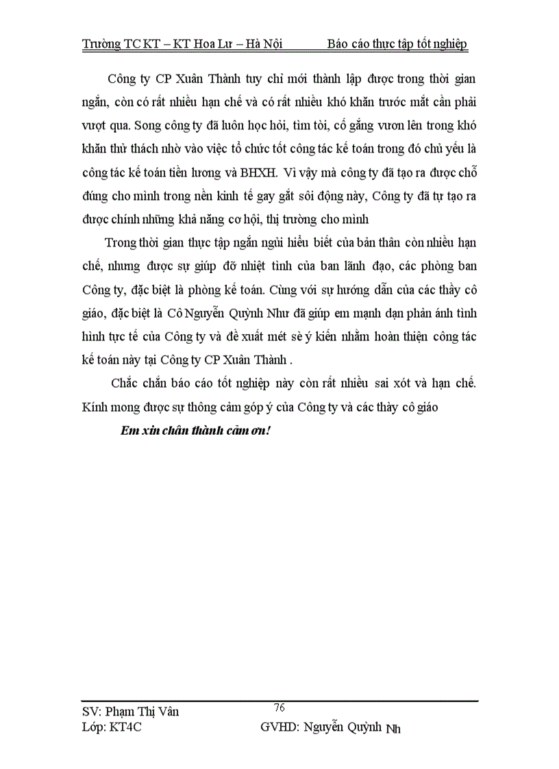 image for page Kế toán tiền lương và các khoản trích theo tiền lương tại Công ty cổ phần Xuân Thành 1