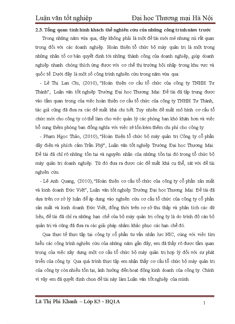 image for page Hoàn thiện tổ chức bộ máy quản trị công ty cổ phần tư vấn nhân lực NIC 1