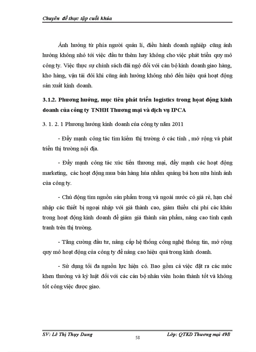 image for page Phát triển logistics trong hoạt động kinh doanh của công ty TNHH Thương mại và dịch vụ IPCA