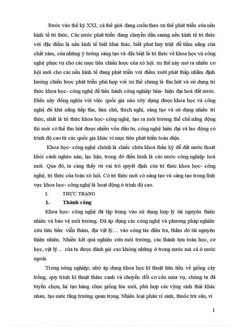 image for page Khoa học công nghệ trong quá trình công nghiệp hoá hiện đại hoá ở nước ta hiện nay