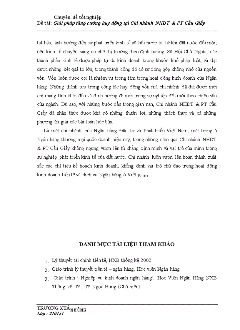 image for page Giải pháp tăng cường huy động vốn tại Chi nhánh Ngân hàng Đầu tư và Phát triển Cầu Giấy 1