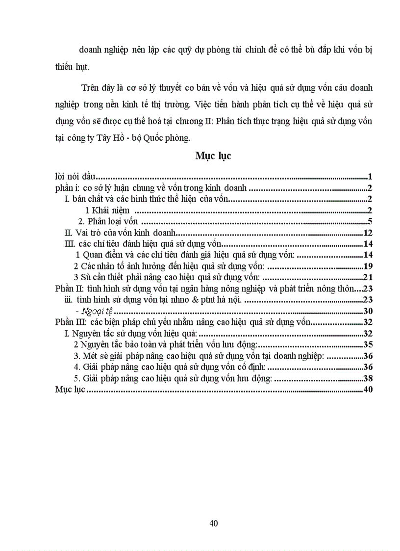 image for page Giải pháp nâng cao hiệu quả sử dụng vốn tại công ty Tây hồ Bộ Quốc phòng 1
