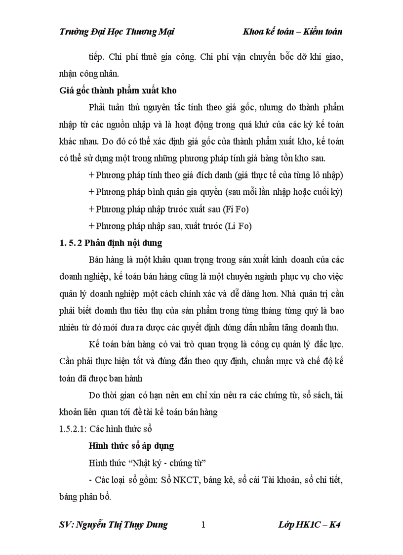 image for page Kế toán bán hàng mặt hàng chăn bông tại công ty cổ phần may sông Hồng Nam Định 1