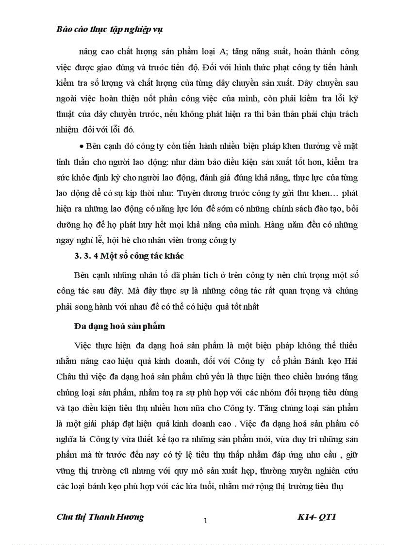 image for page Báo cáo thực tập tổng hợp tại công ty cổ phần bánh kẹo Hải Châu