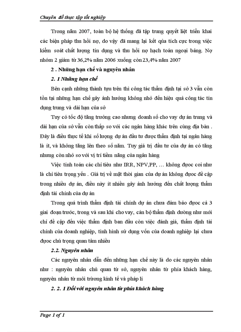 image for page Thẩm định dự án tại sở giao dịch 3 ngân hàng đầu tư và phát triển Việt Nam Thực trạng và giải pháp 1