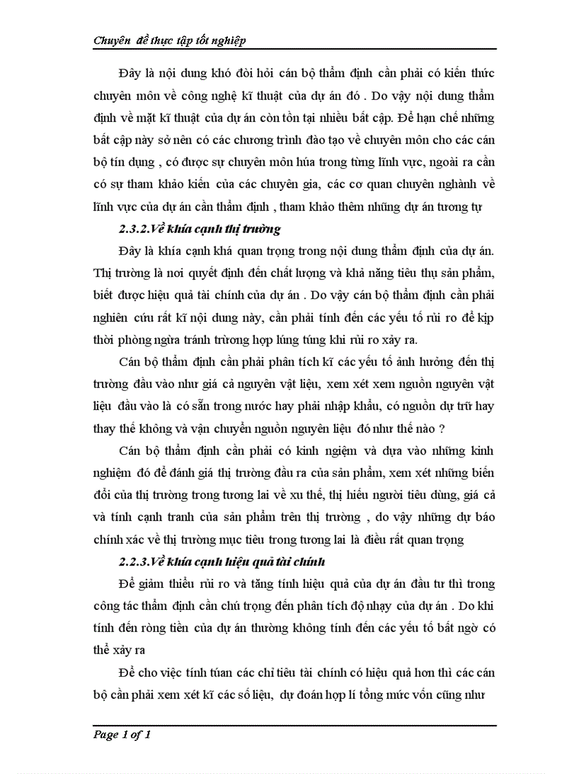 image for page Thẩm định dự án tại sở giao dịch 3 ngân hàng đầu tư và phát triển Việt Nam Thực trạng và giải pháp 1