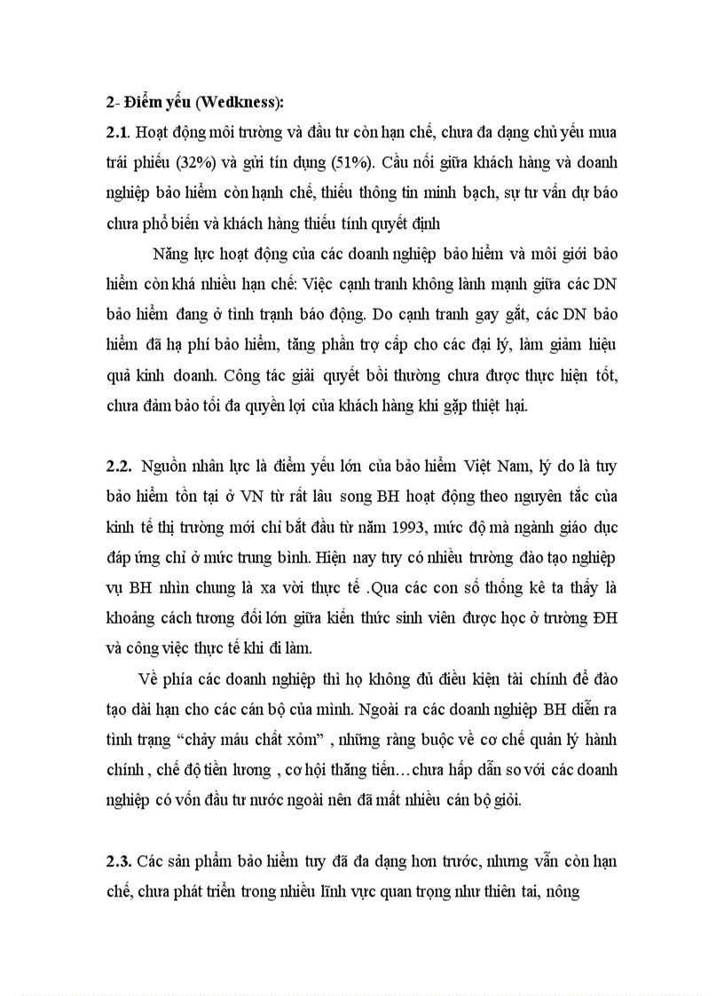 image for page Phân tích môi trường kinh doanh bảo hiểm của Việt Nam Tập đoàn Bảo Việt bằng mô hình SWOT để đưa ra phương hướng chiến lược kinh doanh