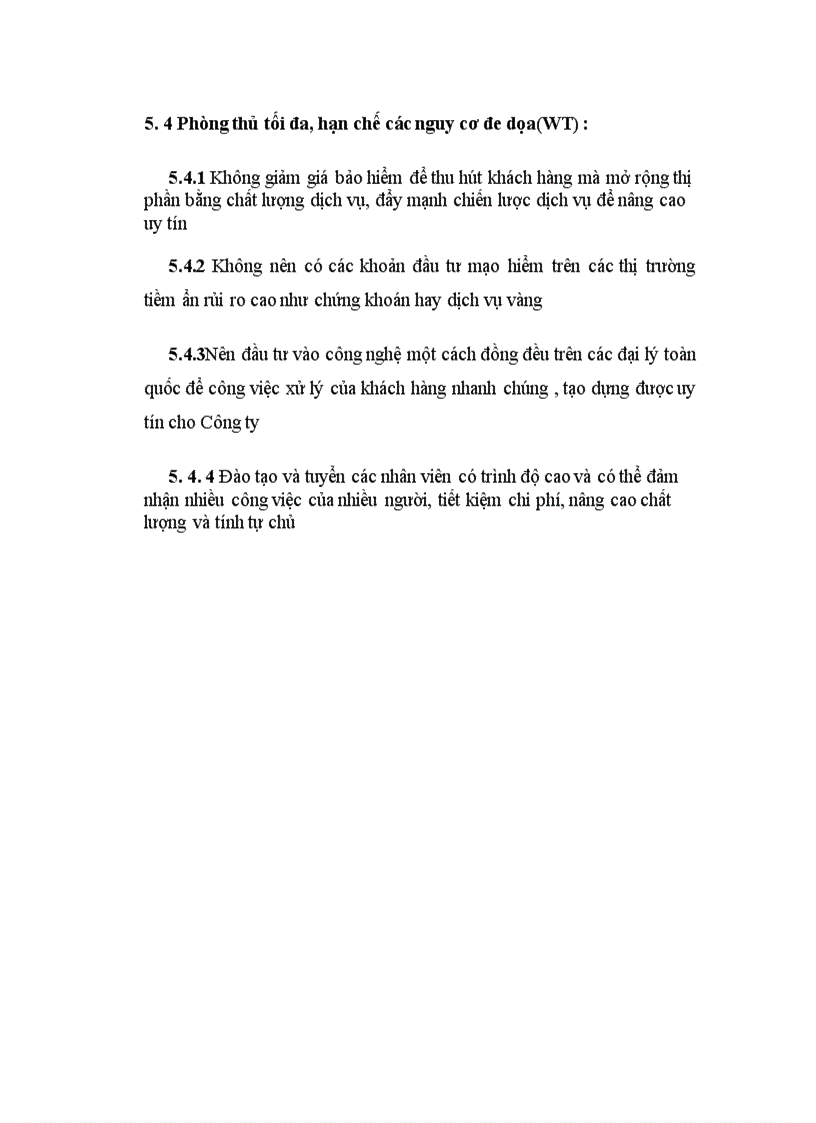 image for page Phân tích môi trường kinh doanh bảo hiểm của Việt Nam Tập đoàn Bảo Việt bằng mô hình SWOT để đưa ra phương hướng chiến lược kinh doanh