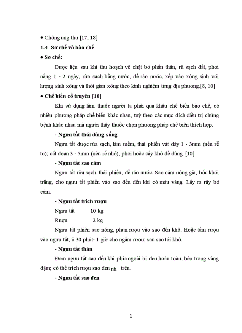 image for page Sự ảnh hưởng của quá trình xông sinh đến chất lượng dược liệu ngưu tất