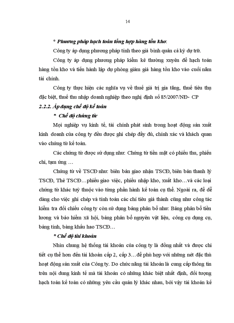 image for page Báo cáo thực tập tổng hợp tại công ty TNHH Tâm Hồn Việt