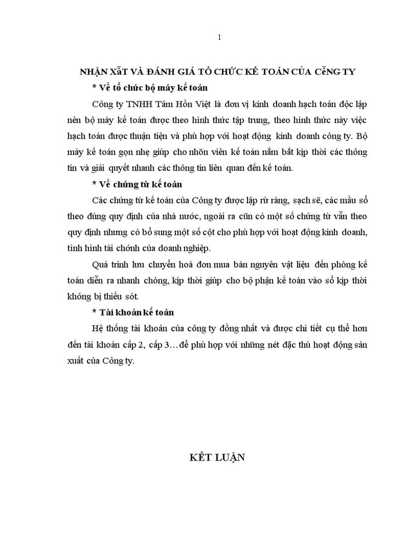 image for page Báo cáo thực tập tổng hợp tại công ty TNHH Tâm Hồn Việt