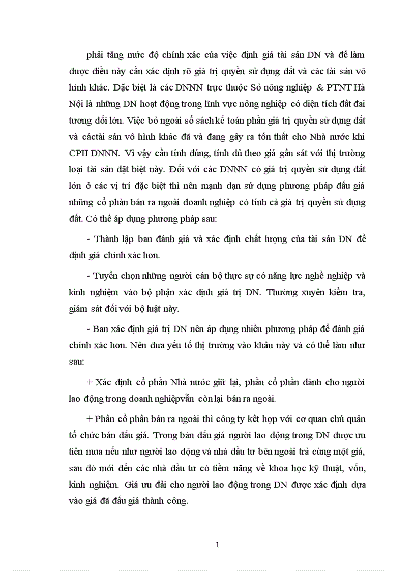 image for page Thực trạng và một số giải pháp đẩy nhanh tiến trình CPH các DNNN trực thuộc Sở Nông nghiệp PTNT Hà Nội