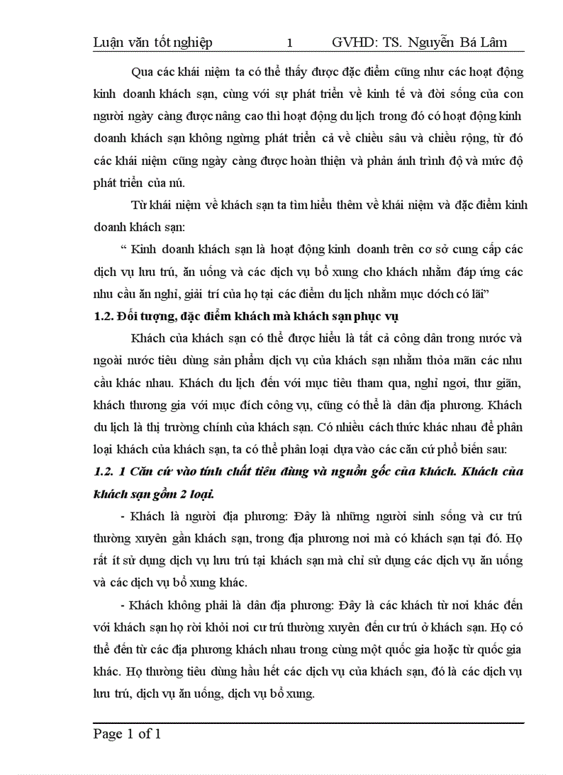 image for page Thực trạng và giải pháp nâng cao chất lượng sản phẩm tại khách sạn Sông Lô