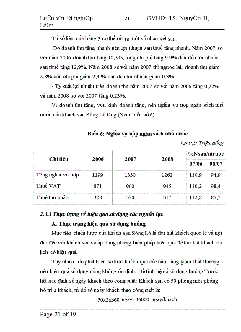 image for page Thực trạng và giải pháp nâng cao chất lượng sản phẩm tại khách sạn Sông Lô