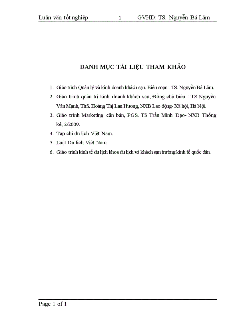 image for page Thực trạng và giải pháp nâng cao chất lượng sản phẩm tại khách sạn Sông Lô