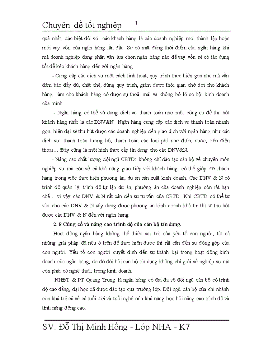 image for page Giải pháp mở rộng tín dụng ngân hàng đối với DNV N tại NHĐT PT Quang Trung 1