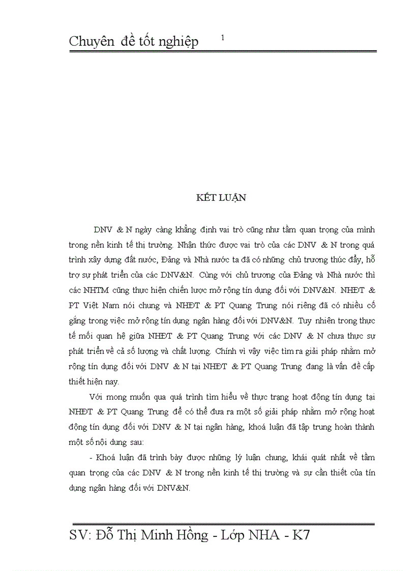 image for page Giải pháp mở rộng tín dụng ngân hàng đối với DNV N tại NHĐT PT Quang Trung 1