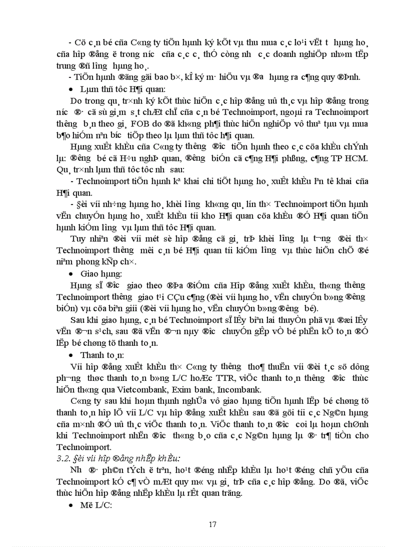 image for page Thực trạng đàm phán ký kết và tổ chức thực hiện hợp đồng của công ty Technoimport