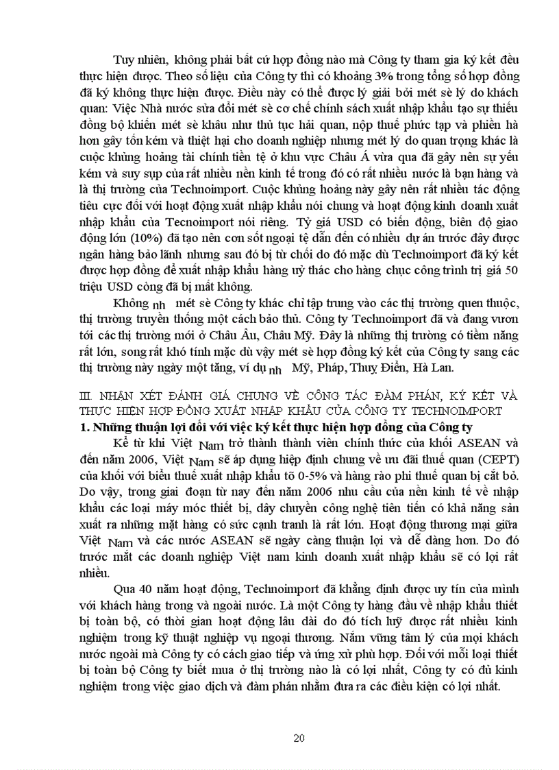 image for page Thực trạng đàm phán ký kết và tổ chức thực hiện hợp đồng của công ty Technoimport